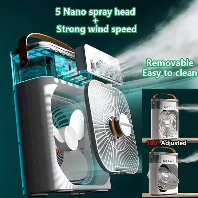 Fan AIr Conditioner Household Mini Air Cooler LED Night Light Portable - Maxwell shop