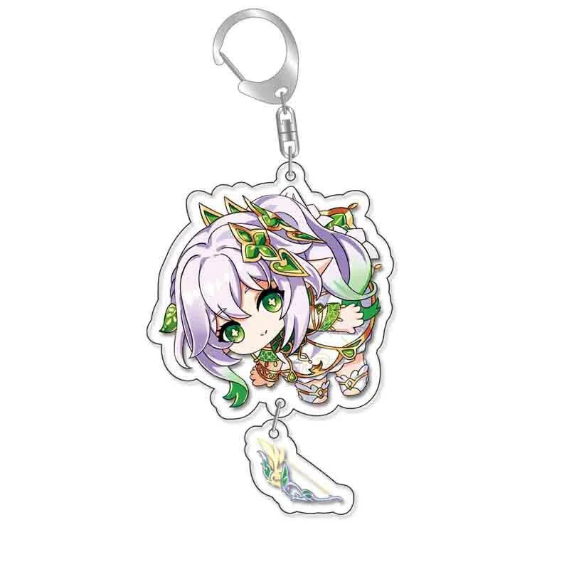 Genshin Impact Keychains Acrylic Figure School Bag Jewelry Keychian Metal Holder Key Ring - Maxwell shop