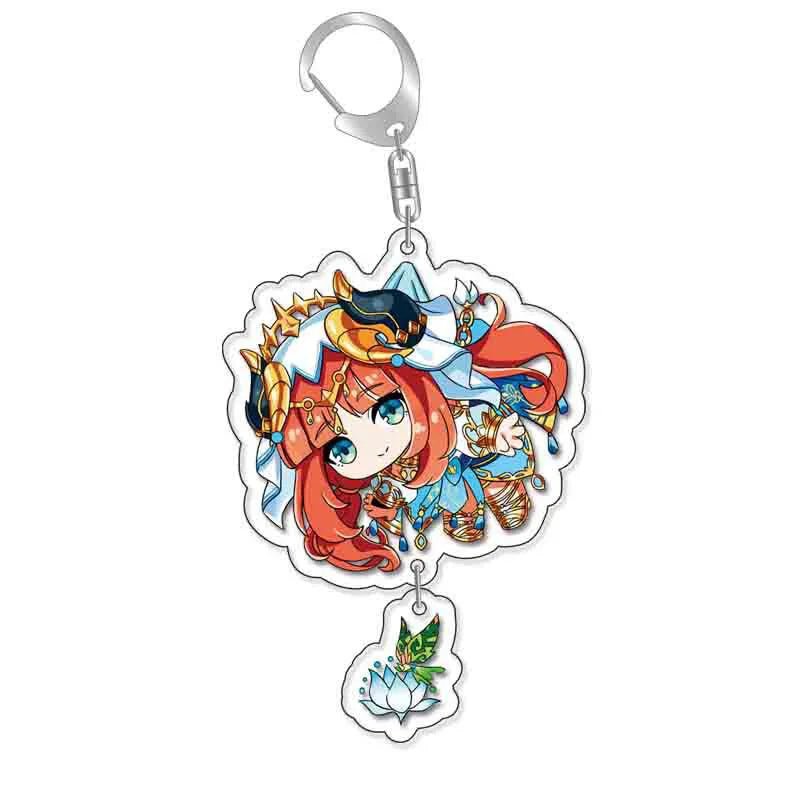Genshin Impact Keychains Acrylic Figure School Bag Jewelry Keychian Metal Holder Key Ring - Maxwell shop