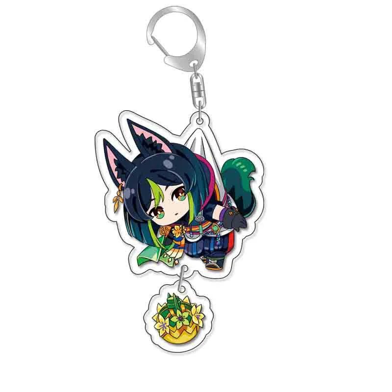 Genshin Impact Keychains Acrylic Figure School Bag Jewelry Keychian Metal Holder Key Ring - Maxwell shop