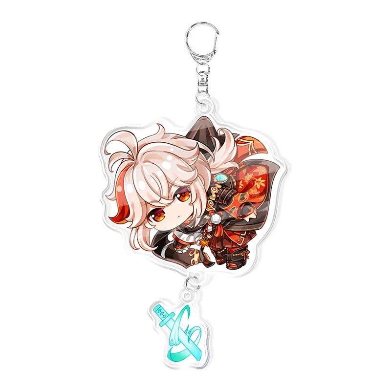 Genshin Impact Keychains Acrylic Figure School Bag Jewelry Keychian Metal Holder Key Ring - Maxwell shop