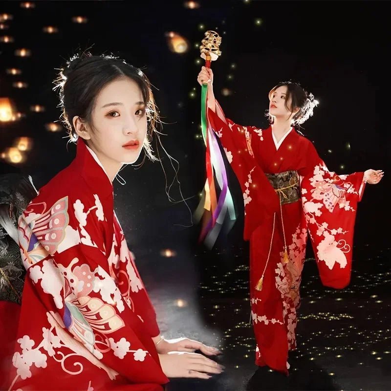 Japanese Kimono Women Formal Dress Traditional Japanese Yukata - Maxwell shop