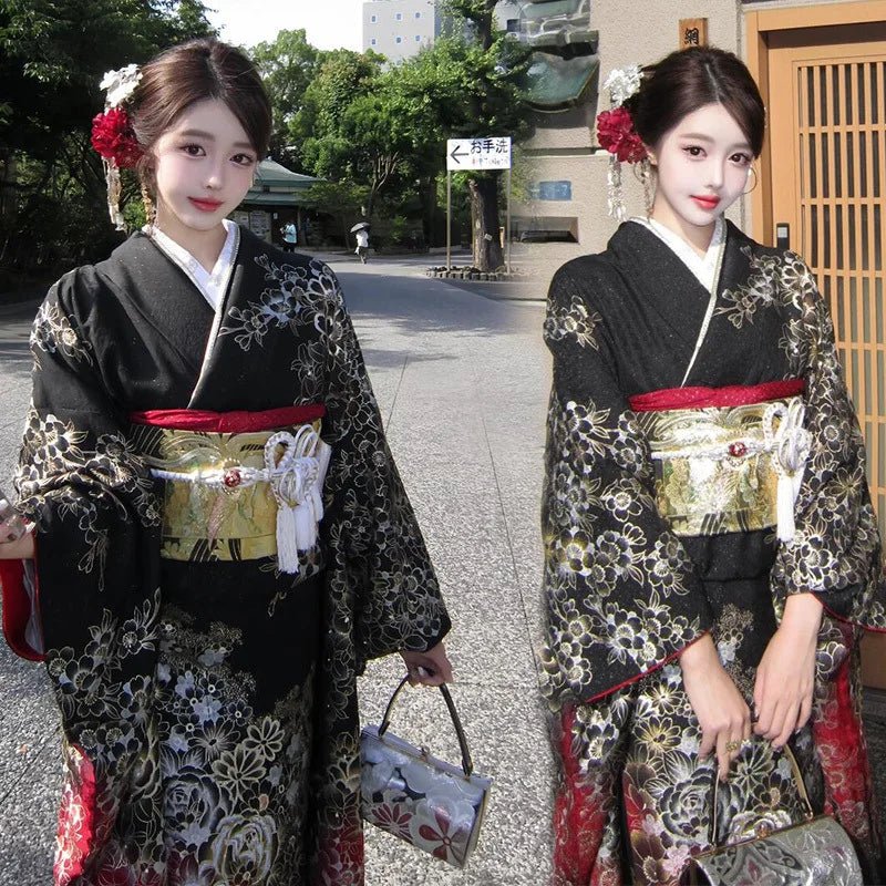Japanese Kimono Women Formal Dress Traditional Japanese Yukata - Maxwell shop