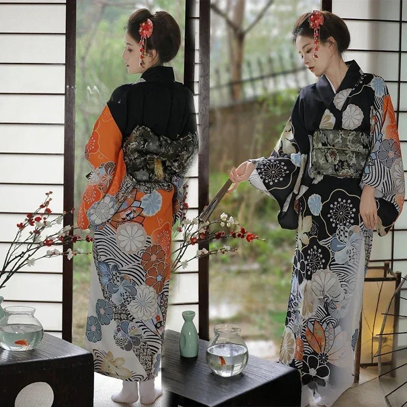 Japanese Kimono Women Formal Dress Traditional Japanese Yukata - Maxwell shop