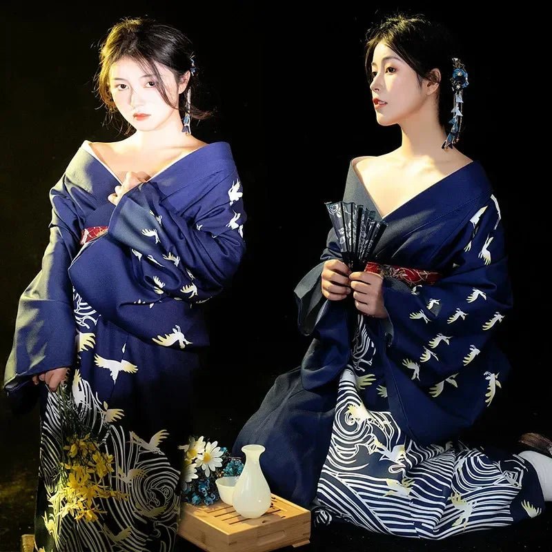 Japanese Kimono Women Formal Dress Traditional Japanese Yukata - Maxwell shop