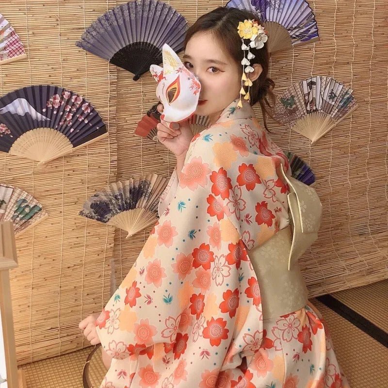 Japanese Kimono Women Formal Dress Traditional Japanese Yukata - Maxwell shop