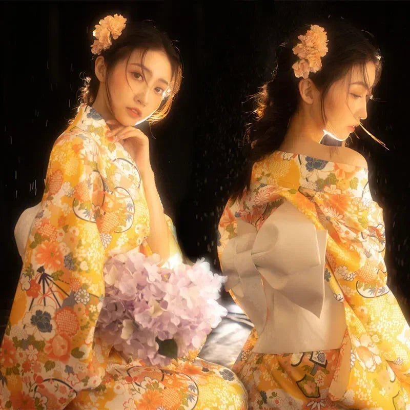 Japanese Kimono Women Formal Dress Traditional Japanese Yukata - Maxwell shop