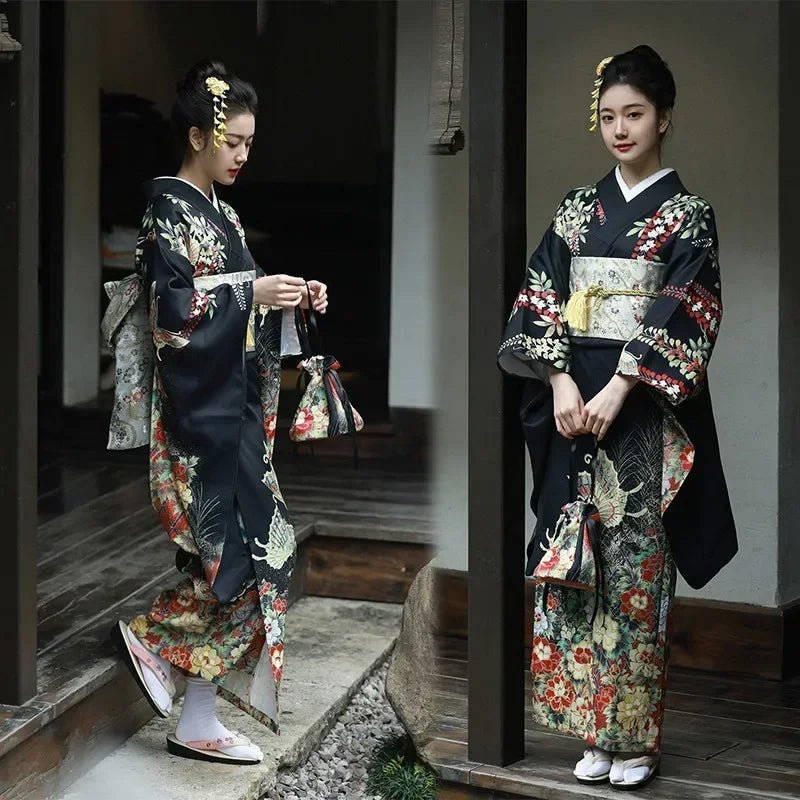 Japanese Kimono Women Formal Dress Traditional Japanese Yukata - Maxwell shop