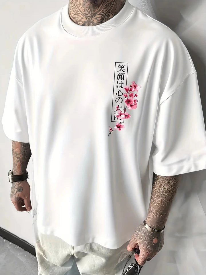 Japanese Yin Yang Koi Fish & Samurai Sword Pattern Cotton Unisex T-Shirt Men's T-Shirt - Maxwell shop
