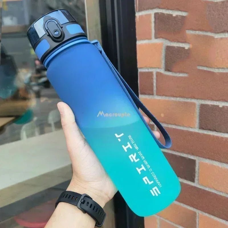 Large Capacity Sports Water Bottle Leak Proof Colorful Plastic Cup Drinking Outdoor - Maxwell shop