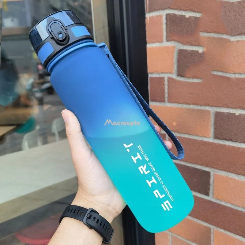 Large Capacity Sports Water Bottle Leak Proof Colorful Plastic Cup Drinking Outdoor - Maxwell shop
