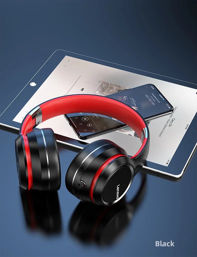 Lenovo HD200 Bluetooth Earphones Over-ear Foldable Computer Wireless Headphones Noise - Maxwell shop