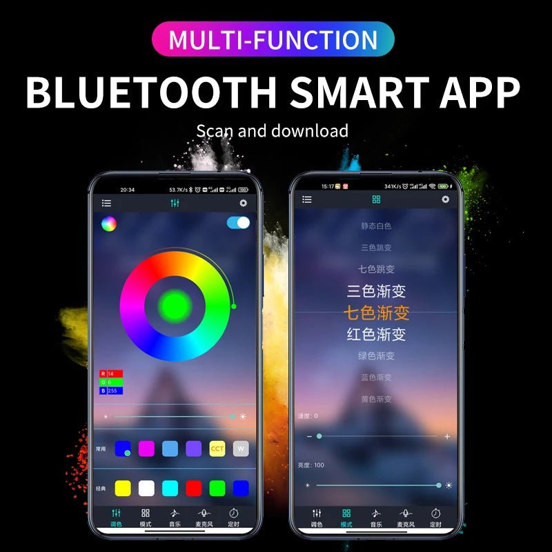 Neon LED Car Interior Ambient Foot Strip Light Kit Accessories RGB Backlight Remote - Maxwell shop