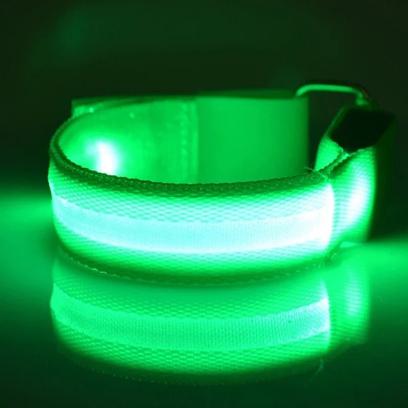 Night Running Armband LED Light Outdoor Sports USB Rechargeable Safety Belt Arm Leg - Maxwell shop