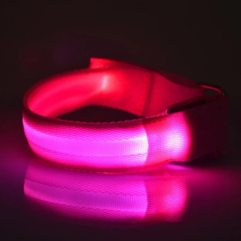 Night Running Armband LED Light Outdoor Sports USB Rechargeable Safety Belt Arm Leg - Maxwell shop