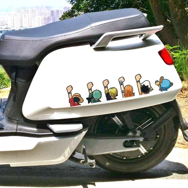 One Piece Anime Car Stickers Cartoon Luffy Joe Bassolo Back Car Rear Window Stickers - Maxwell shop