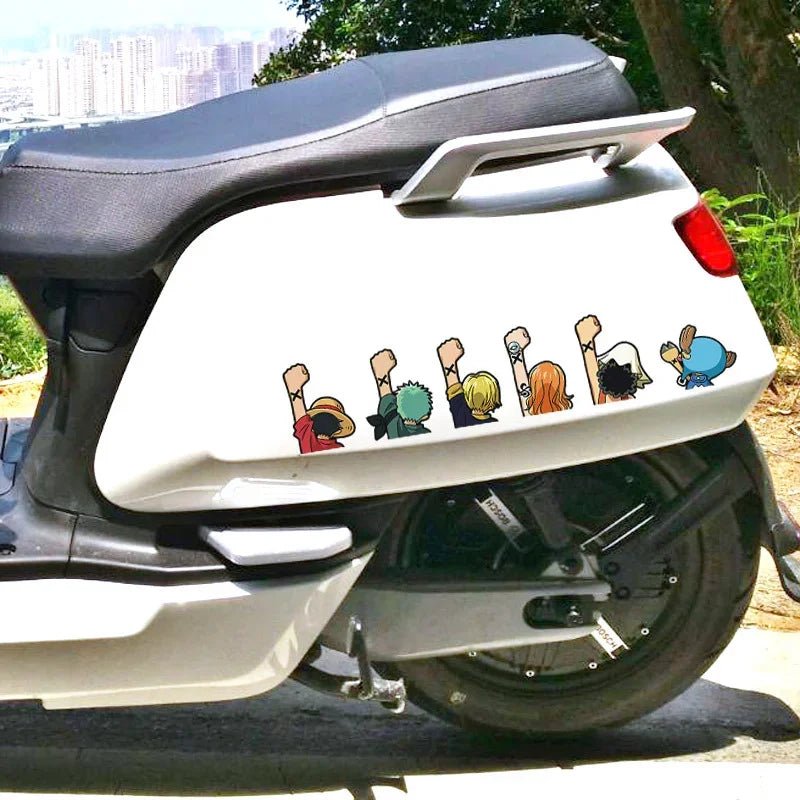 One Piece Anime Car Stickers Cartoon Luffy Joe Bassolo Back Car Rear Window Stickers - Maxwell shop