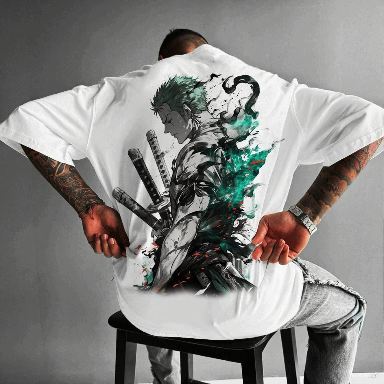 One Piece Zoro Anime Men's Short Sleeve T-shirt - Maxwell shop