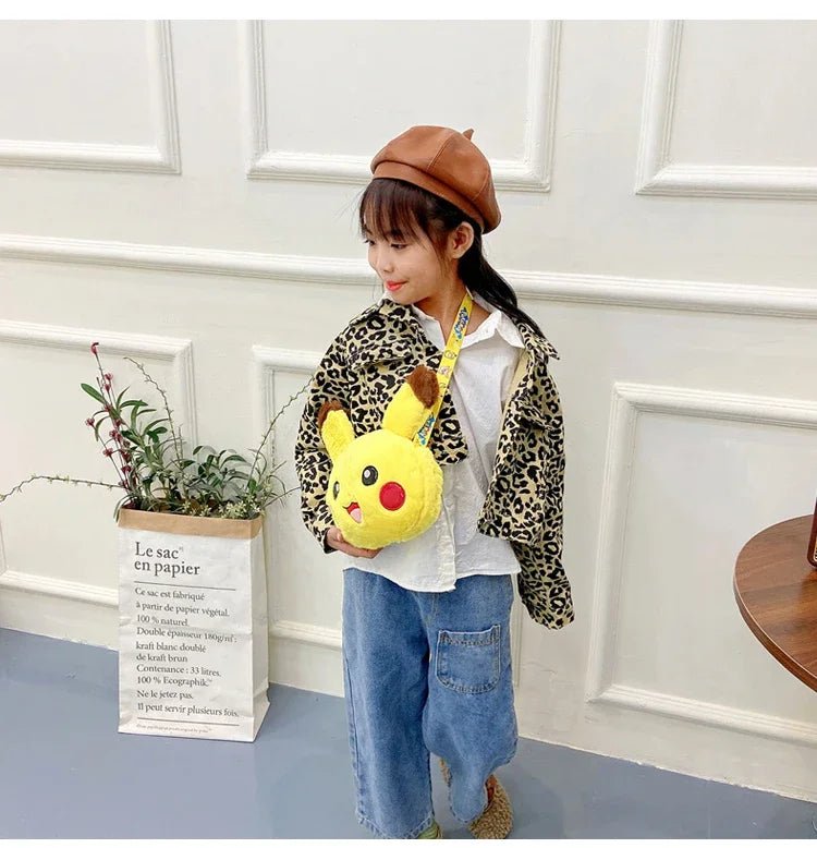 Pokemon Cute Plush Crossbody Bag Anime Figure Messenger Bag Large Capacity Storage - Maxwell shop