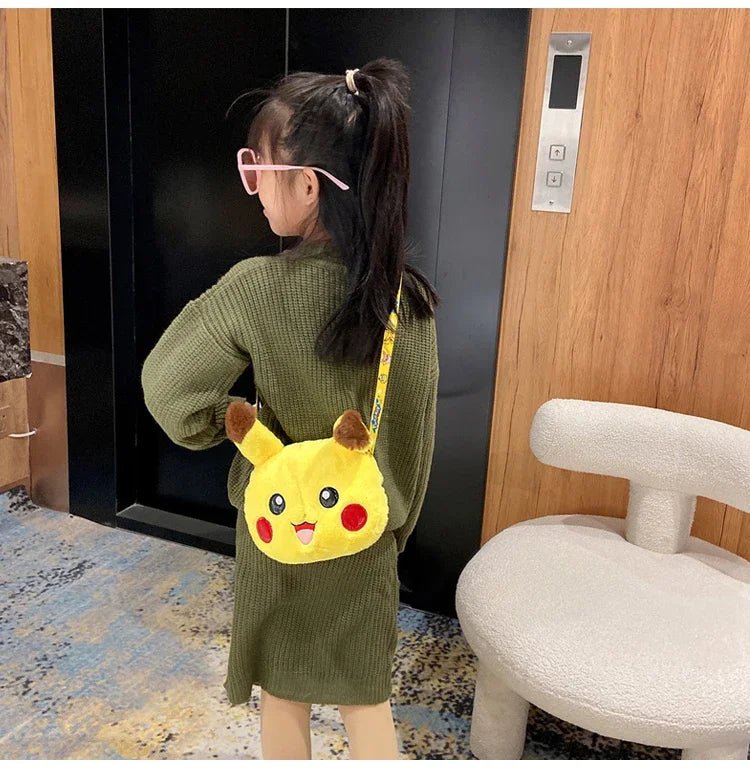 Pokemon Cute Plush Crossbody Bag Anime Figure Messenger Bag Large Capacity Storage - Maxwell shop