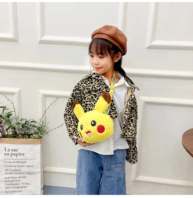 Pokemon Cute Plush Crossbody Bag Anime Figure Messenger Bag Large Capacity Storage - Maxwell shop