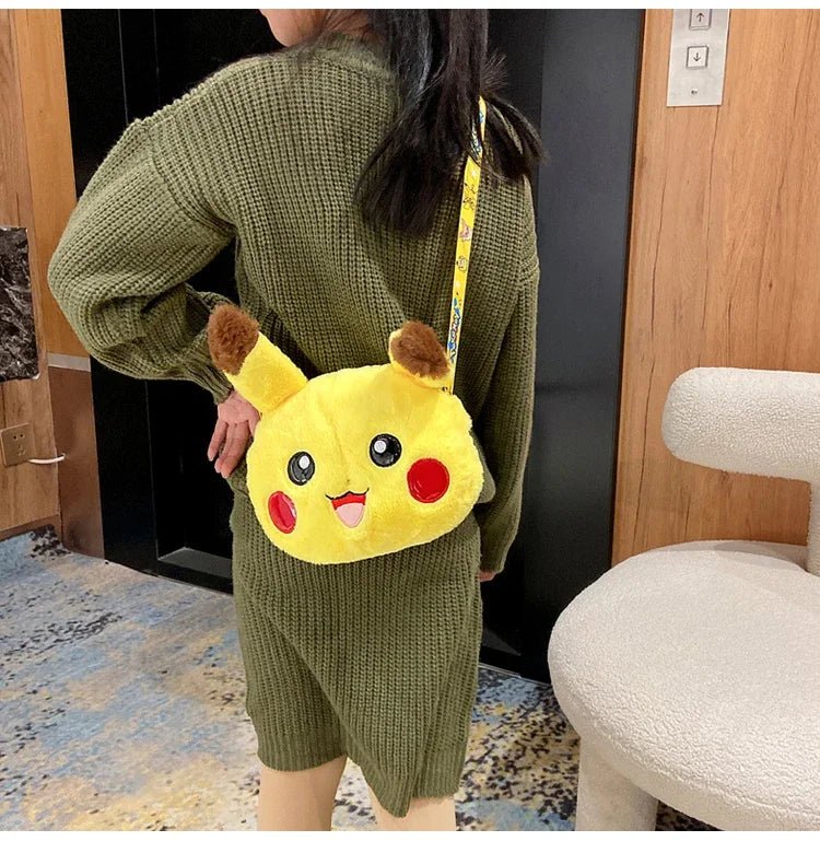 Pokemon Cute Plush Crossbody Bag Anime Figure Messenger Bag Large Capacity Storage - Maxwell shop