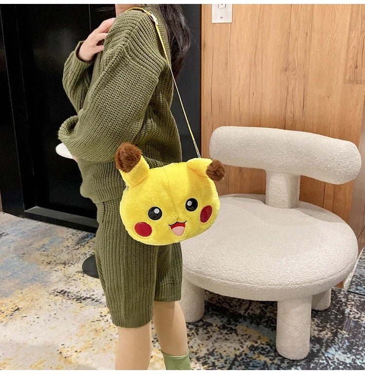 Pokemon Cute Plush Crossbody Bag Anime Figure Messenger Bag Large Capacity Storage - Maxwell shop
