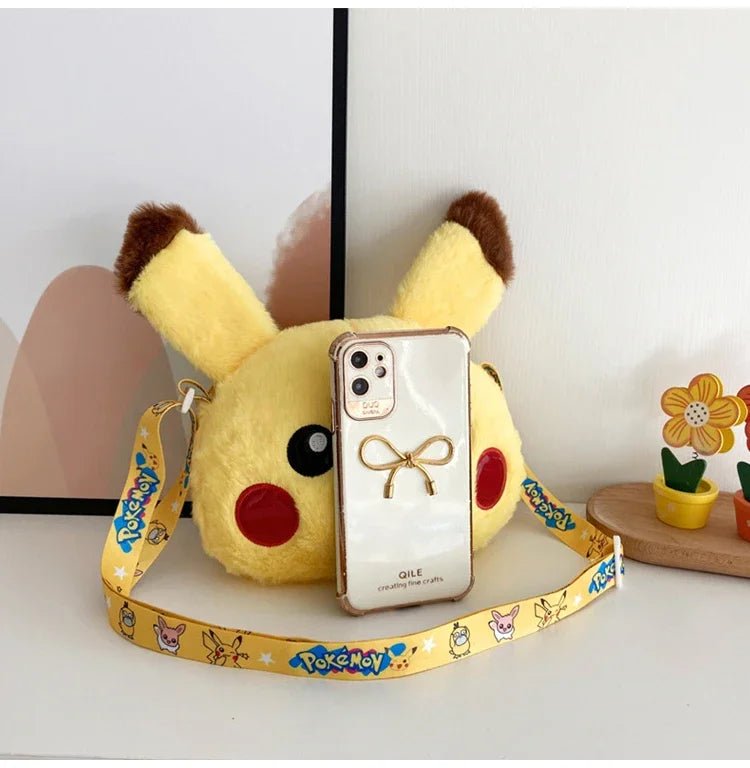 Pokemon Cute Plush Crossbody Bag Anime Figure Messenger Bag Large Capacity Storage - Maxwell shop