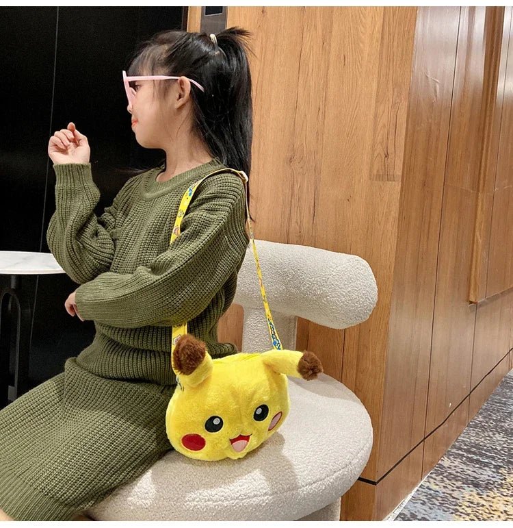 Pokemon Cute Plush Crossbody Bag Anime Figure Messenger Bag Large Capacity Storage - Maxwell shop