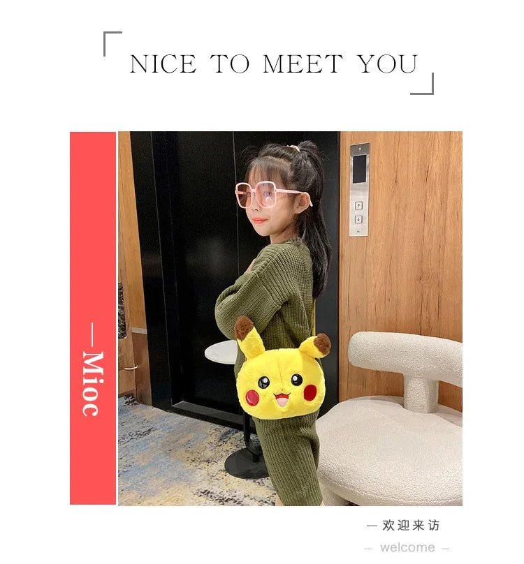 Pokemon Cute Plush Crossbody Bag Anime Figure Messenger Bag Large Capacity Storage - Maxwell shop
