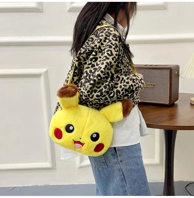 Pokemon Cute Plush Crossbody Bag Anime Figure Messenger Bag Large Capacity Storage - Maxwell shop