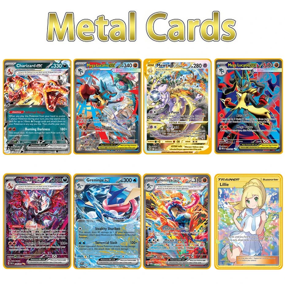 Pokemon Metal Card 10000 Points Arceus Charizard Super Card Golden English Mewtwo - Maxwell shop