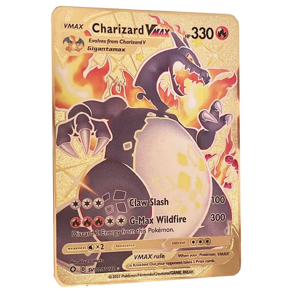 Pokemon Metal Card 10000 Points Arceus Charizard Super Card Golden English Mewtwo - Maxwell shop