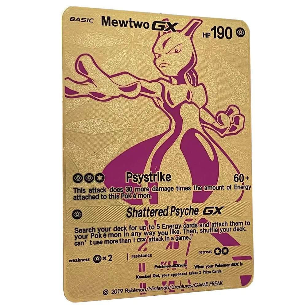 Pokemon Metal Card 10000 Points Arceus Charizard Super Card Golden English Mewtwo - Maxwell shop