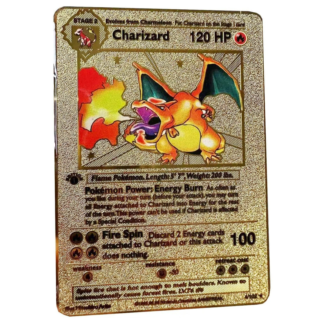 Pokemon Metal Card 10000 Points Arceus Charizard Super Card Golden English Mewtwo - Maxwell shop