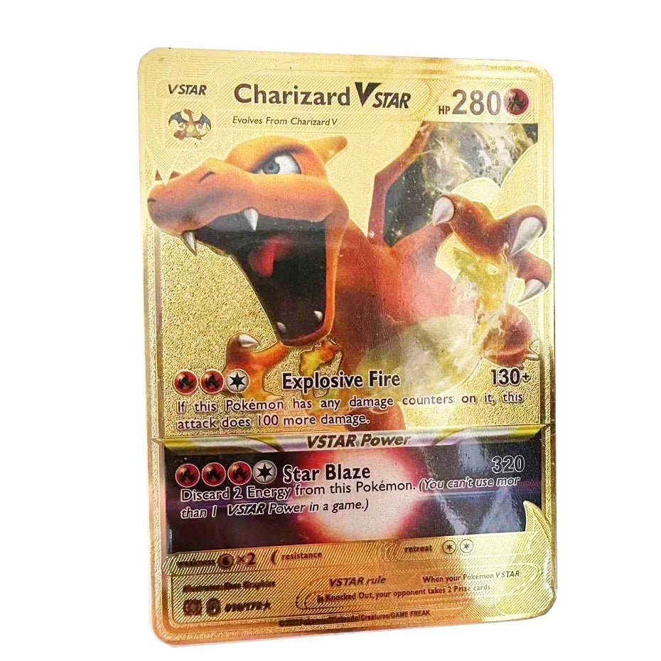 Pokemon Metal Card 10000 Points Arceus Charizard Super Card Golden English Mewtwo - Maxwell shop
