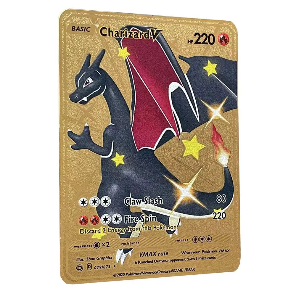 Pokemon Metal Card 10000 Points Arceus Charizard Super Card Golden English Mewtwo - Maxwell shop