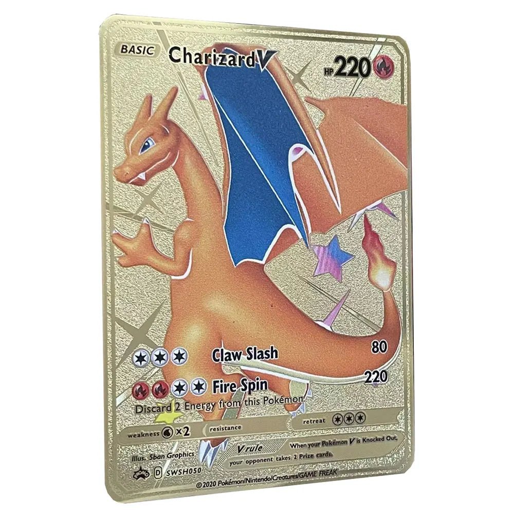 Pokemon Metal Card 10000 Points Arceus Charizard Super Card Golden English Mewtwo - Maxwell shop