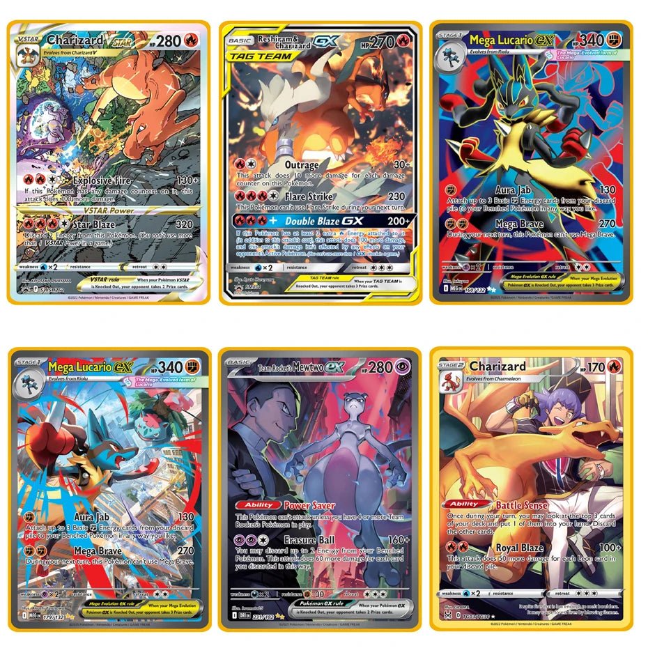 Pokemon Metal Card 10000 Points Arceus Charizard Super Card Golden English Mewtwo - Maxwell shop