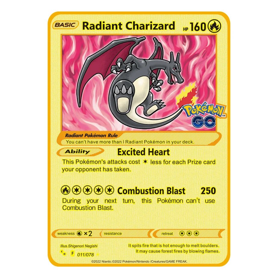 Pokemon Metal Card 10000 Points Arceus Charizard Super Card Golden English Mewtwo - Maxwell shop