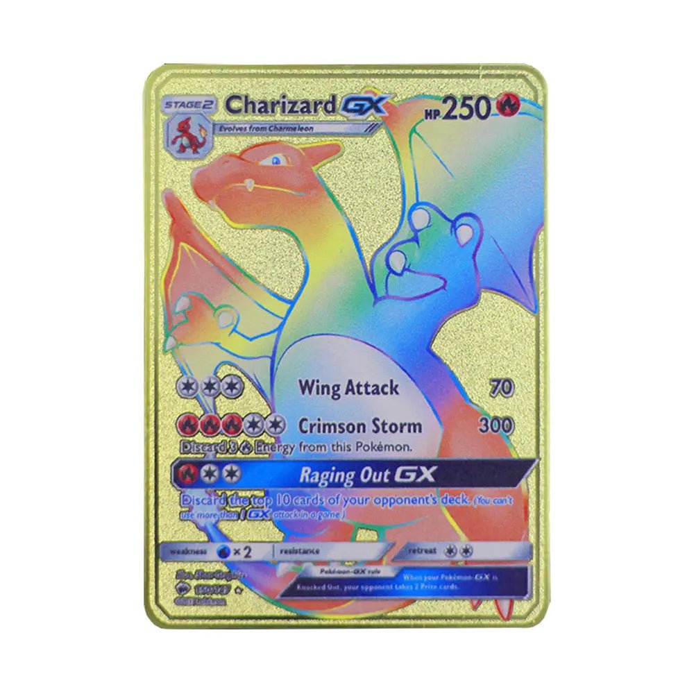 Pokemon Metal Card 10000 Points Arceus Charizard Super Card Golden English Mewtwo - Maxwell shop