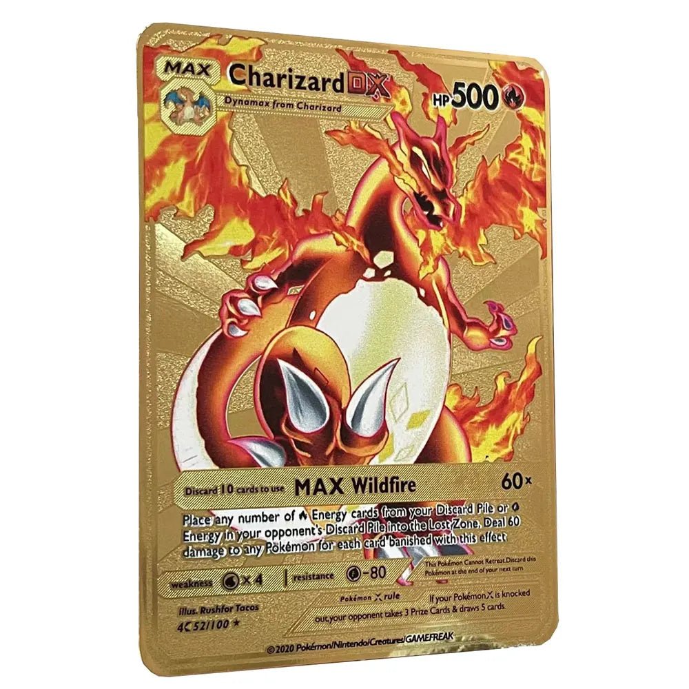 Pokemon Metal Card 10000 Points Arceus Charizard Super Card Golden English Mewtwo - Maxwell shop