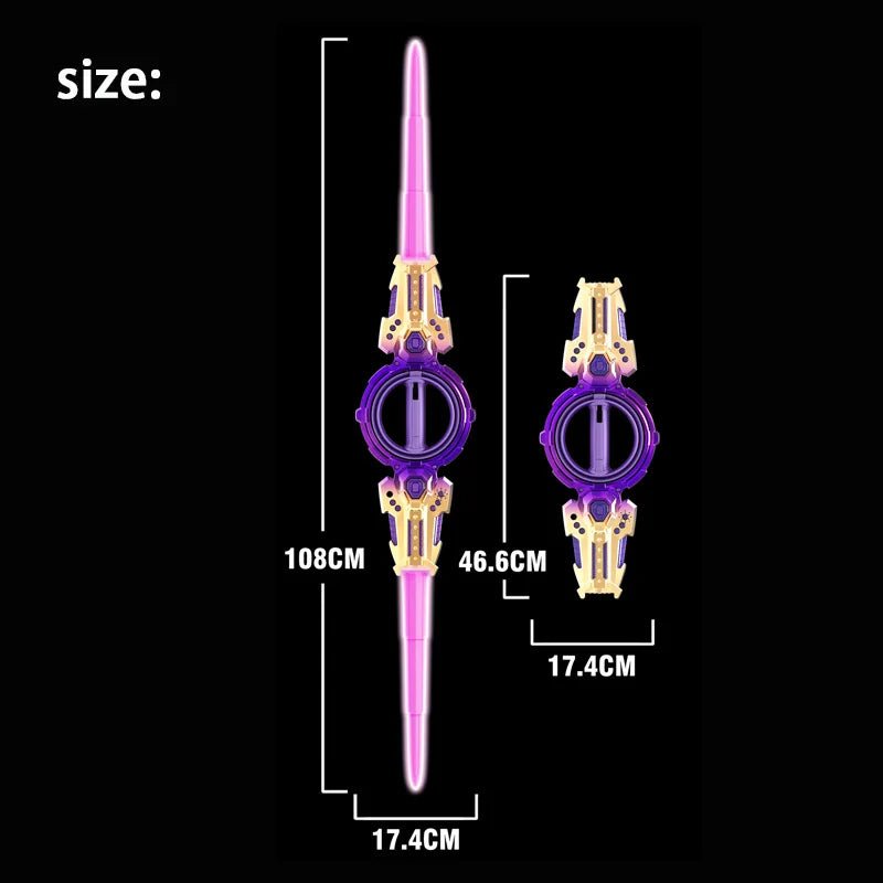 Rotate Sword Multi-Color Flash LED Light Shine Cosplay Sword Toy - Maxwell shop