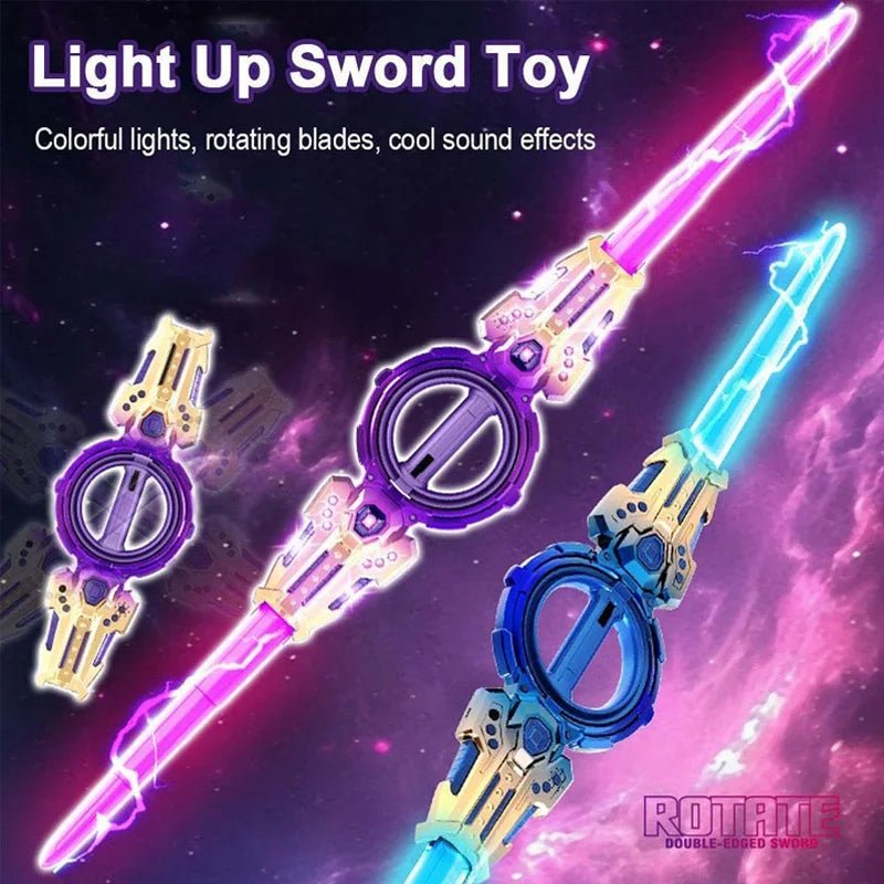 Rotate Sword Multi-Color Flash LED Light Shine Cosplay Sword Toy - Maxwell shop