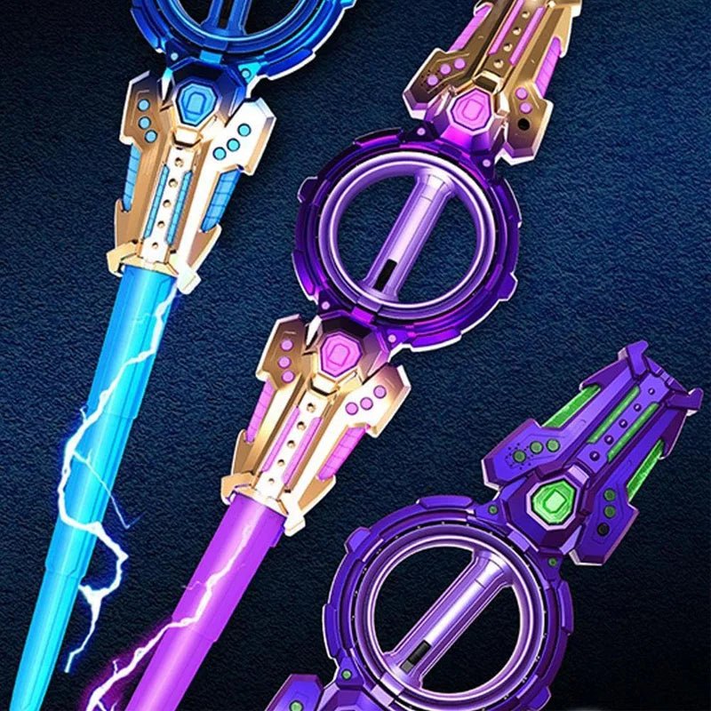 Rotate Sword Multi-Color Flash LED Light Shine Cosplay Sword Toy - Maxwell shop