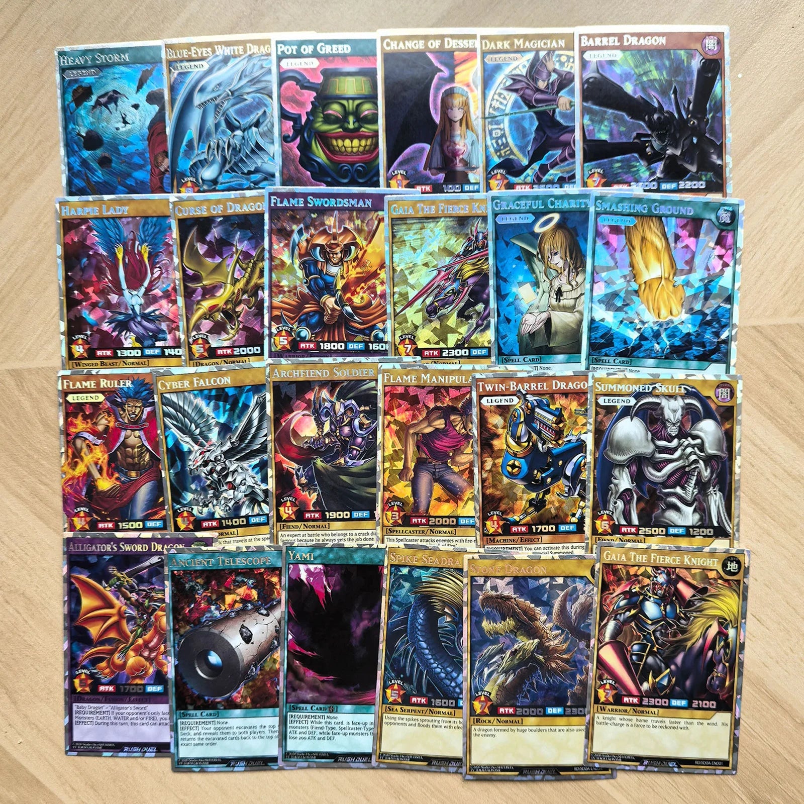 RUSH DUEL DIY 72Pcs New YU GI OH Cards Classical Duel Monster Collection Red Blue - Maxwell shop