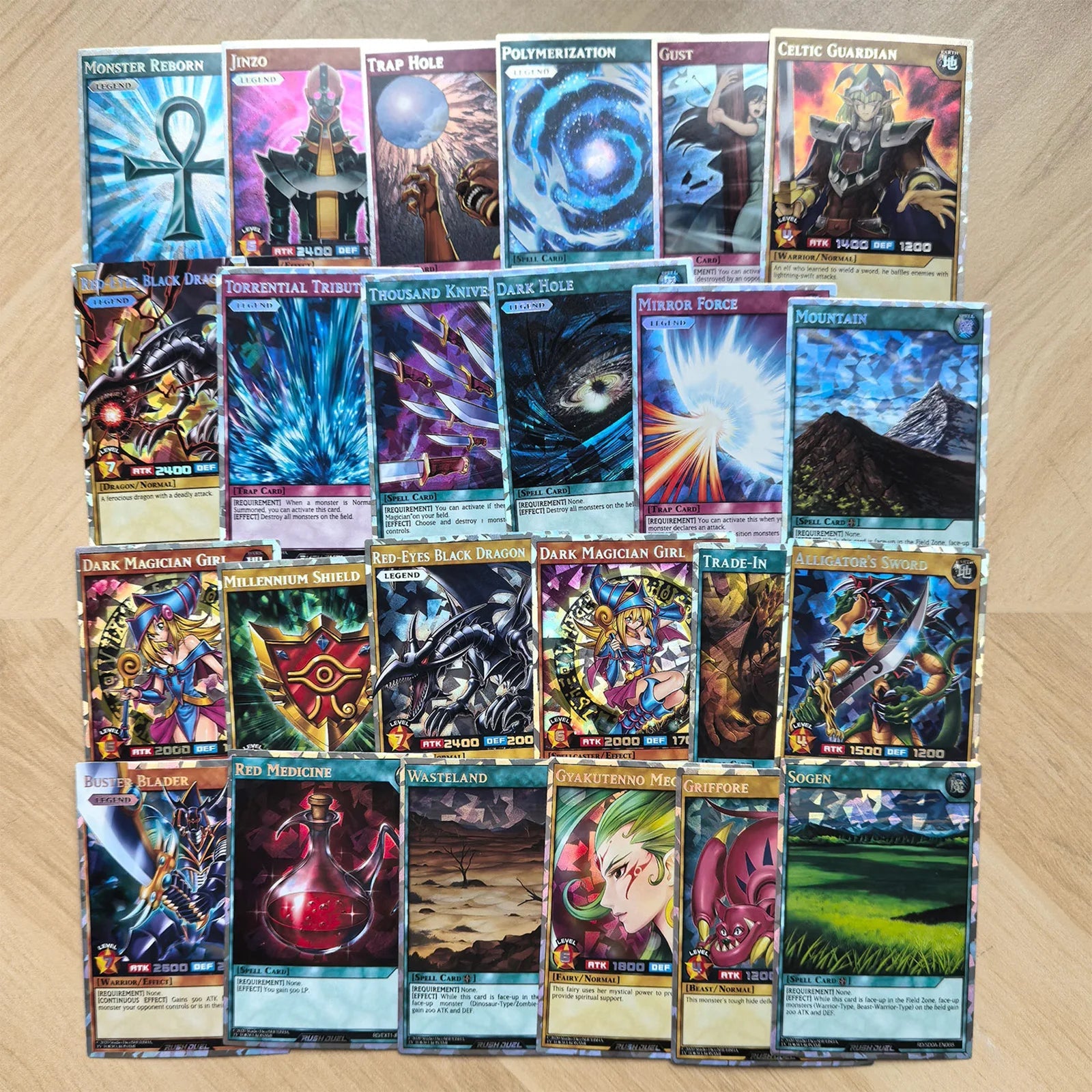 RUSH DUEL DIY 72Pcs New YU GI OH Cards Classical Duel Monster Collection Red Blue - Maxwell shop