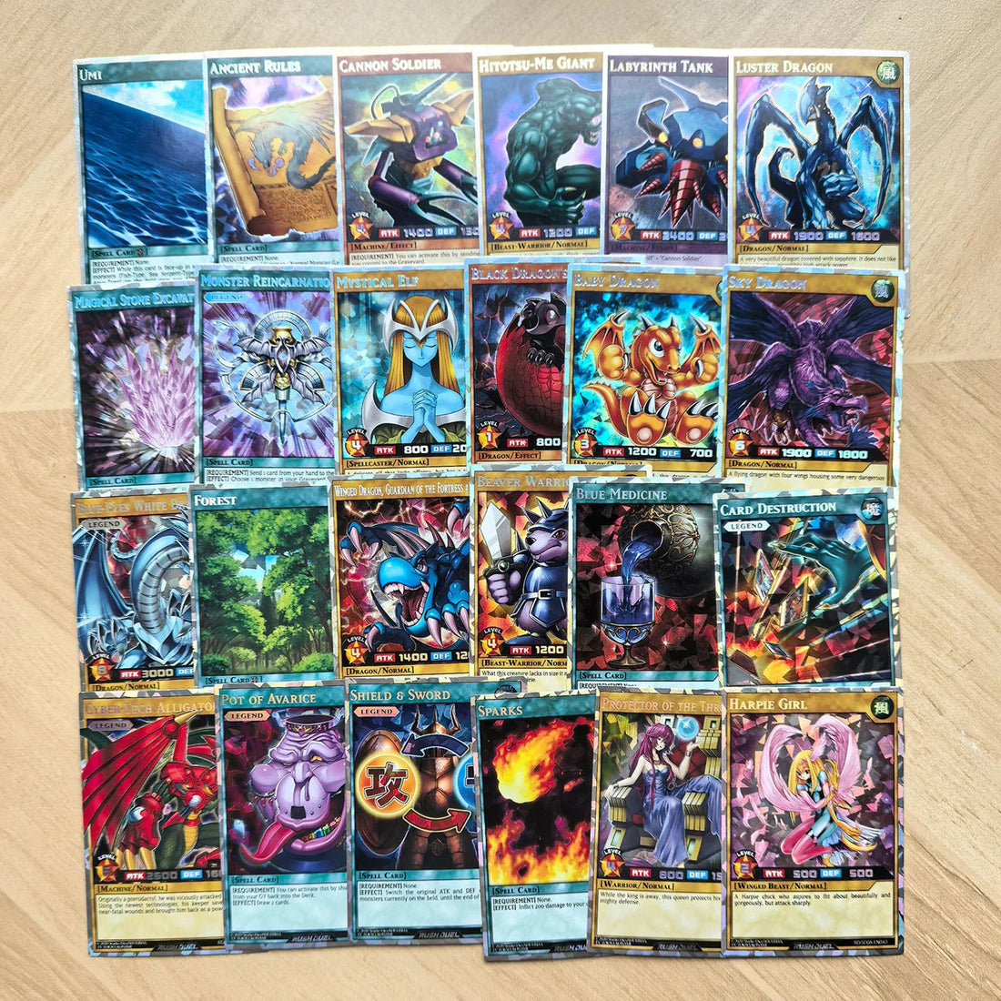 RUSH DUEL DIY 72Pcs New YU GI OH Cards Classical Duel Monster Collection Red Blue - Maxwell shop