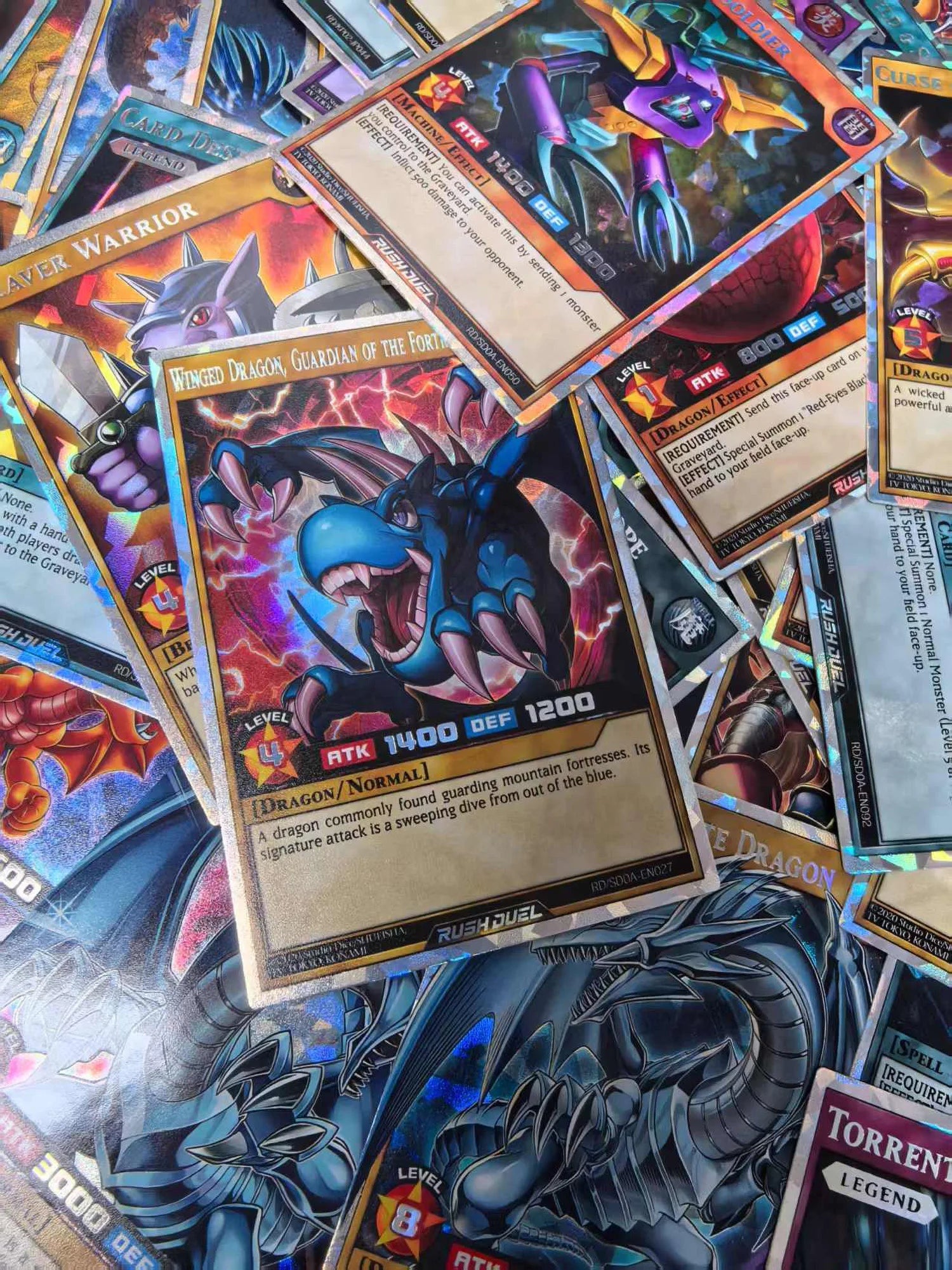 RUSH DUEL DIY 72Pcs New YU GI OH Cards Classical Duel Monster Collection Red Blue - Maxwell shop