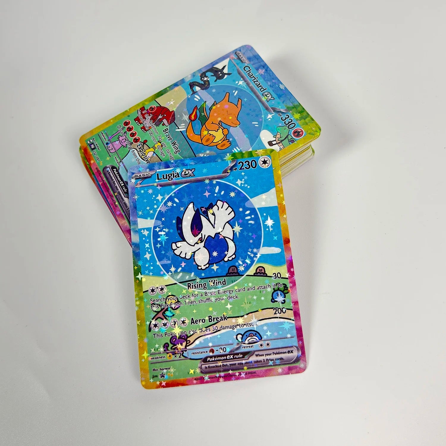 Shiny 55Pcs Cute DIY Card Proxy Pokemon My bubble friends Holographic Anime Version - Maxwell shop